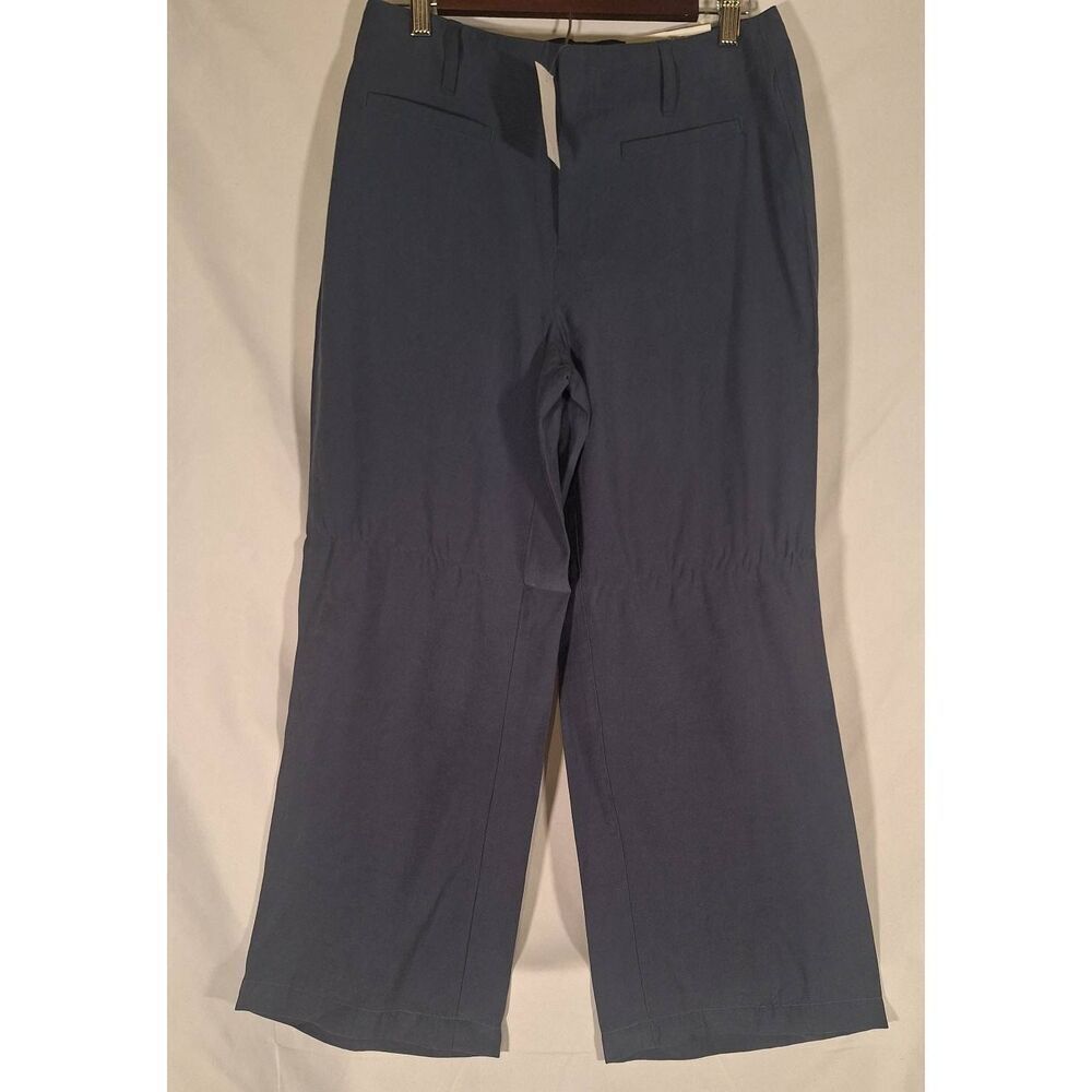 Loft Outlet Womens Slim Wide Leg Cropped Mid Rise Pant‎ Navy Size 2 NEW